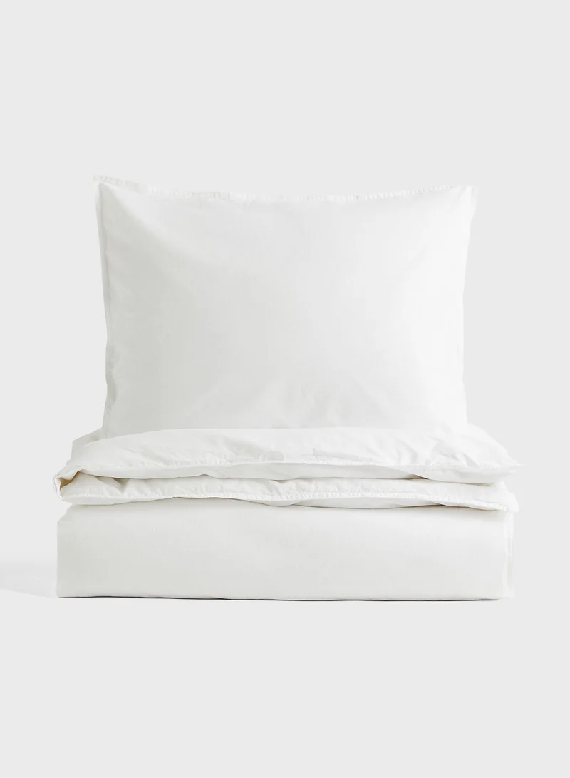 H&M Washed Cotton Duvet Cover Set