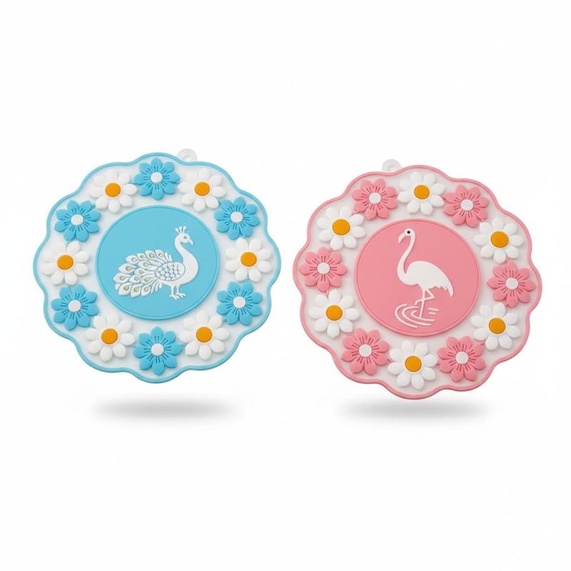 Flamingo Silicone Coaster – Stylish Surface Protection – Suitable for Hot and Cold Drinks AR