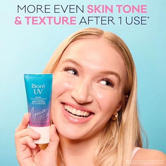 Bioré UV Aqua Rich Glow Enhancing Moisturizer with SPF, Daily Moisturizer with SPF 50, 1% Niacinamide Facial Sunscreen, 1.7 Oz - Image 5