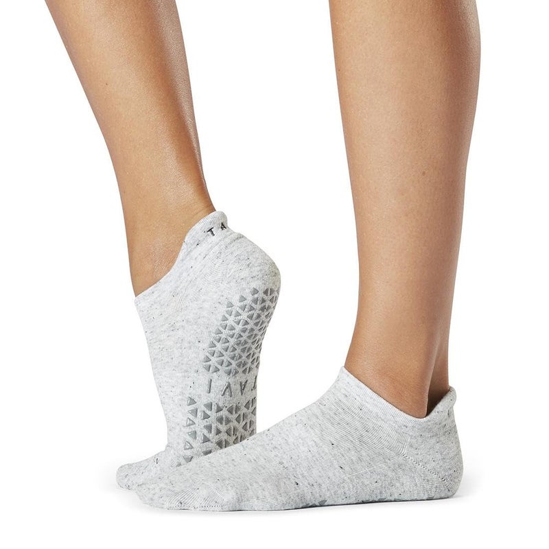 TAVI Savvy Pilates Socks - Non-slip Grip Socks for Women for Yoga, Barre, Dance, Lagree and Fitness Clothing with Grippy Sole, Heel Tab and Arch Support - Haze, Medium - Image 1