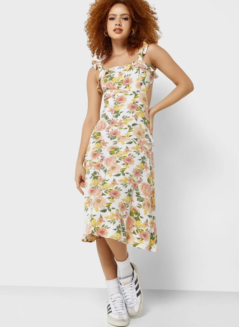 Ginger Cutout Back Printed Dress