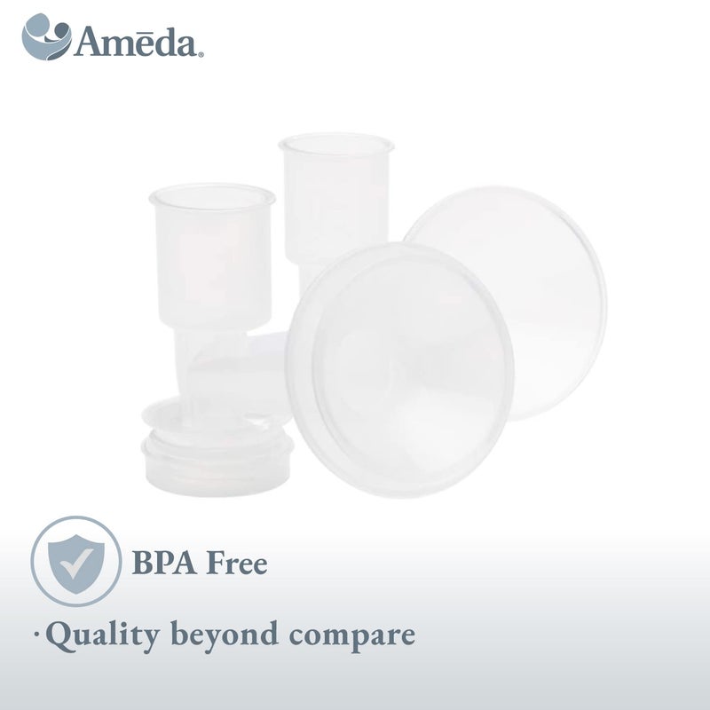 Ameda CustomFit Breast Flanges XL/XXL | (2) 36mm Breast Pump Flanges & (2) 32.5mm Flange Inserts | Fits Ameda HygieniKit and MYA Joy, MYA Joy Plus and Pearl Breast Pumps | BPA and DEHP Free - Image 2