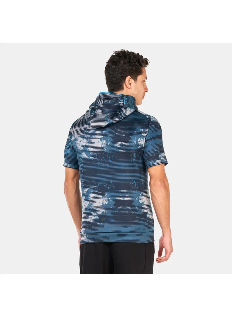 EA7 Emporio Armani Men's Vigor 7 Half Sleeve Hooded Sweatshirt