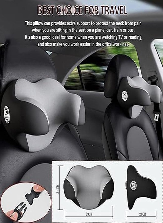 PURAM Universal Memory Foam U Shaped Car Seat Neck Pillow Auto Headrest Pillow Support Rest Cushion Spine Seat Protect Headrest for Sleeping Pillow for car, Multi-Coloured, Pack of 1. - Image 2