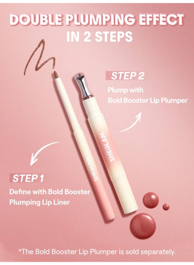 SHEGLAM Bold Booster Plumping Lip Liner Peach Please - Image 4
