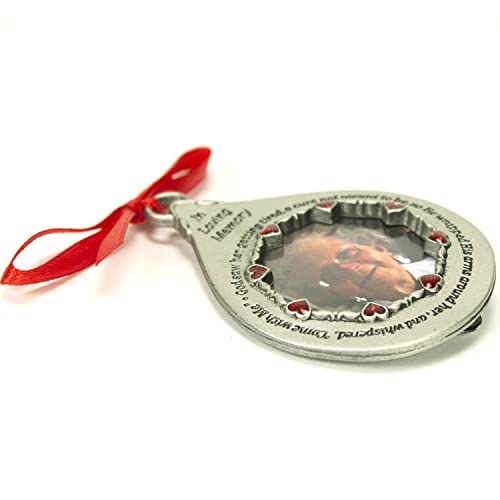Cathedral Art 'In Loving Memory' Frame for Women - Teardrop Ornament, 2-3/4-Inch, Silver - Image 2