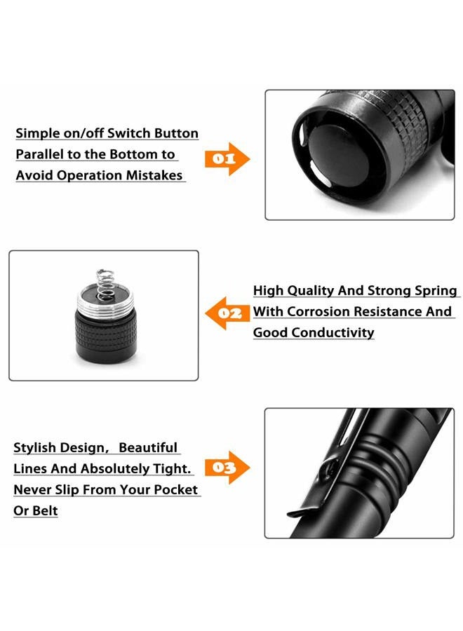 CZS LED Flashlight Penlight 1000 Lumens Battery-Powered Handheld Pen Light Pocket Torch Powered by 2AAA Battery,5 PCS (Battery Not Included) - Image 3