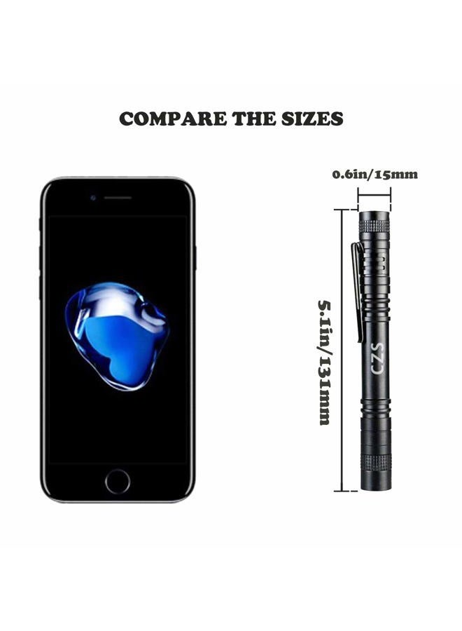 CZS LED Flashlight Penlight 1000 Lumens Battery-Powered Handheld Pen Light Pocket Torch Powered by 2AAA Battery,5 PCS (Battery Not Included) - Image 4