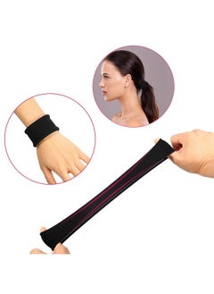 eBoot EBOOT 20 Pieces Large Cotton Stretch Hair Ties Bands Rope Ponytail Holders Headband for Thick Heavy or Curly Hair, 6.5 cm in Diameter (Black)  - Image 4