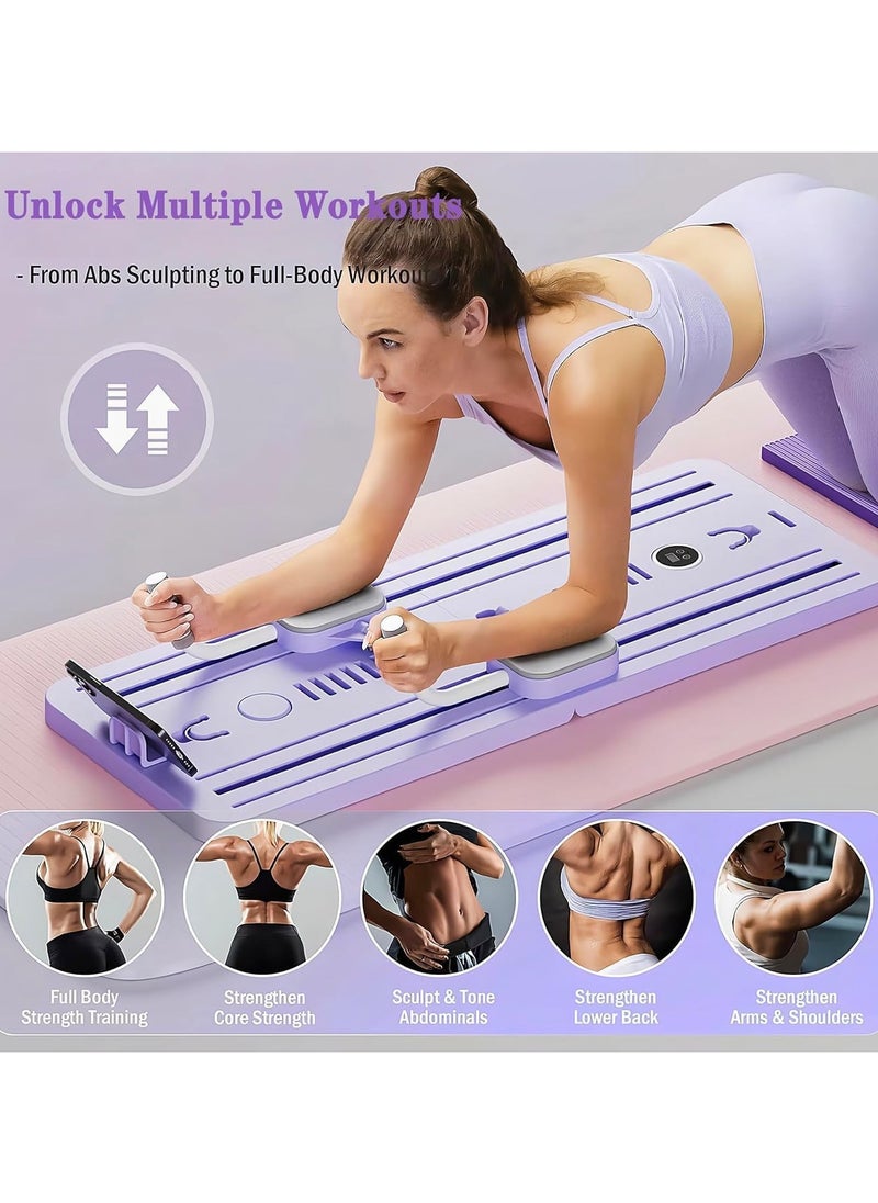 GUDOO - Pilates Reformer Machine with Timer, Foldable Pilates Machine for Home Use and Gym Workout, 5 in 1 Pilates Board, Suitable for Advanced and Beginners Users - Image 1
