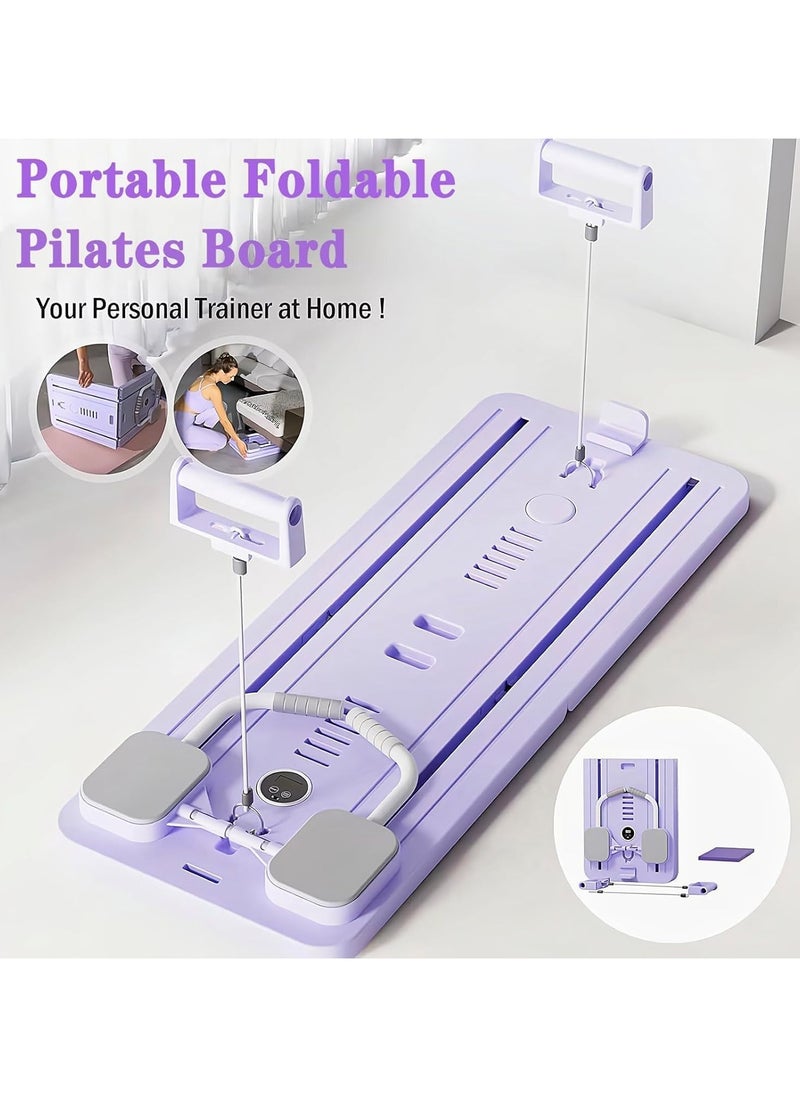 GUDOO - Pilates Reformer Machine with Timer, Foldable Pilates Machine for Home Use and Gym Workout, 5 in 1 Pilates Board, Suitable for Advanced and Beginners Users - Image 1