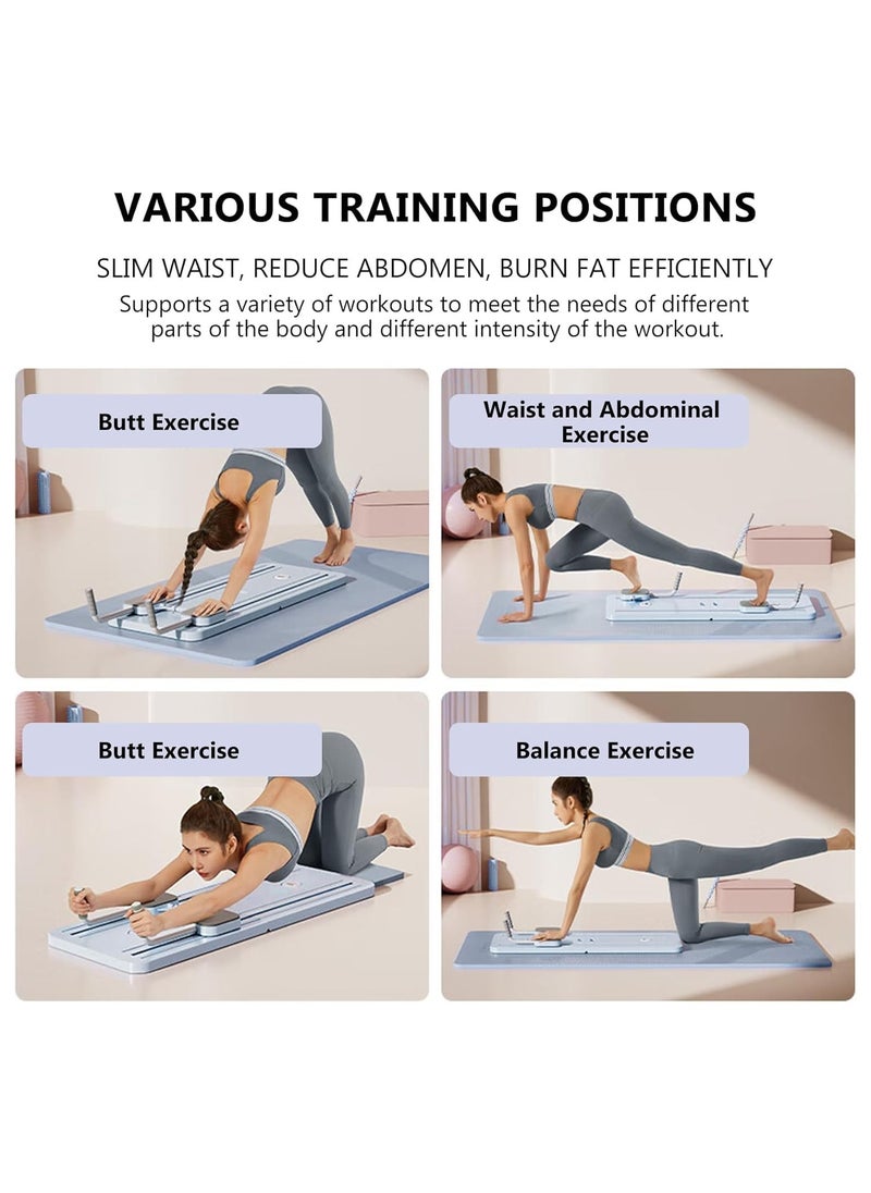 GUDOO - Pilates Reformer Machine with Timer, Foldable Pilates Machine for Home Use and Gym Workout, 5 in 1 Pilates Board, Suitable for Advanced and Beginners Users - Image 1