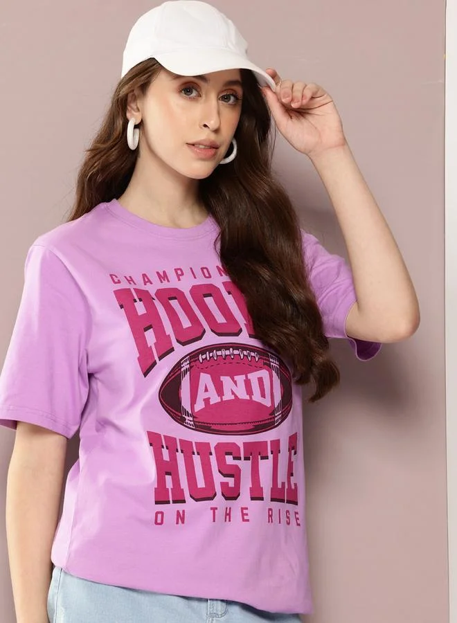 ديلينجر تيشيرت واسع بياقة دائرية