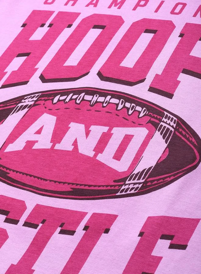 ديلينجر تيشيرت واسع بياقة دائرية