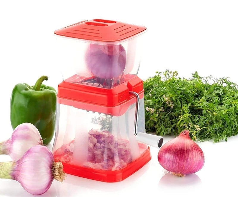 SBA PRIME Plastic Onion Chopper Chili Cutter Vegetable Chopper Onion Cutter for Home and Kitchen Multipurpose Use Pack of 1 Multicolor Will be Sent as Per Availability - Image 1