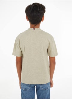 TOMMY HILFIGER Boys' Hilfiger Monotype 1985 Collection T-Shirt -  Pure organic cotton, Green  - Image 3