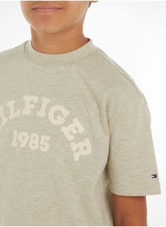 TOMMY HILFIGER Boys' Hilfiger Monotype 1985 Collection T-Shirt -  Pure organic cotton, Green  - Image 5