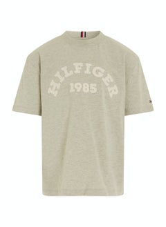 TOMMY HILFIGER Boys' Hilfiger Monotype 1985 Collection T-Shirt -  Pure organic cotton, Green  - Image 2