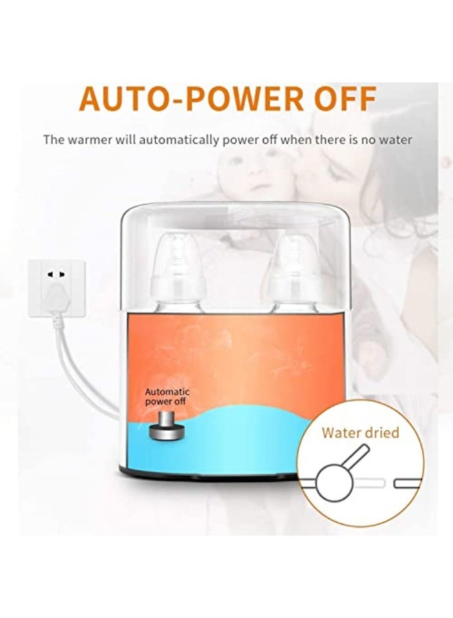 6 in 1 Baby Bottle Warmer, for Frozen Breast Milk u0026 Formula Baby Food Heater u0026 Steam Sterilizer with Cleaning Brush nd Safe Auto-shutoff u0026 Timer Temperature Control BPA-Free Baby Food Heater (White-1) - Image 4