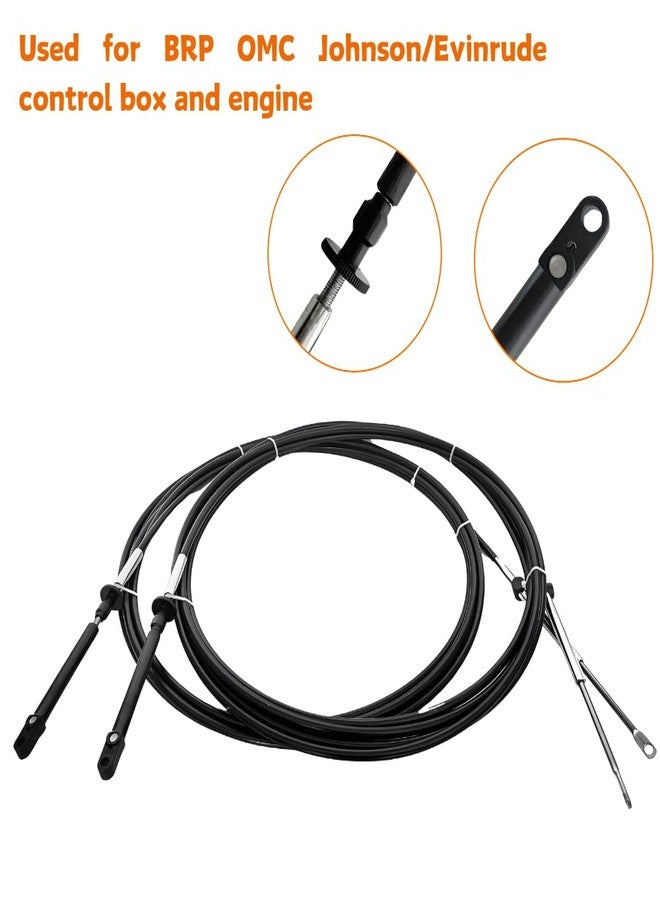BOATCON 12FT Throttle Shift Remote Control Cable Replace 0173112 2Pcs Fits Johnson Evinrude BRP OMC Outboard Engine - Image 4