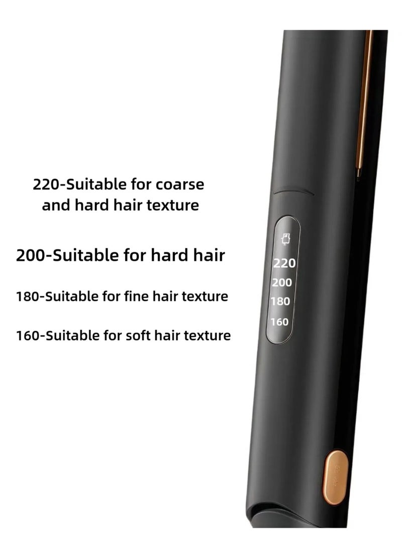 Obos Obos ceramic straightener, two-piece straightener, and ceramic coated curler slide smoothly, heat for 10 seconds, and reach up to 220 ° C, providing long-lasting curling/wavy/straightening effects on hair  - Image 3