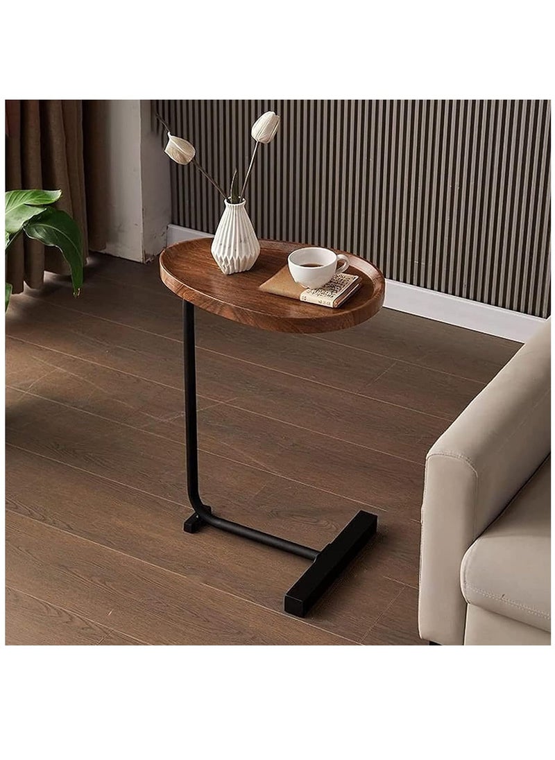 ALCOACH - table Modern and elegant design wooden coffee table small oval coffee table bedroom side tables simple coffee table small side table - Image 1