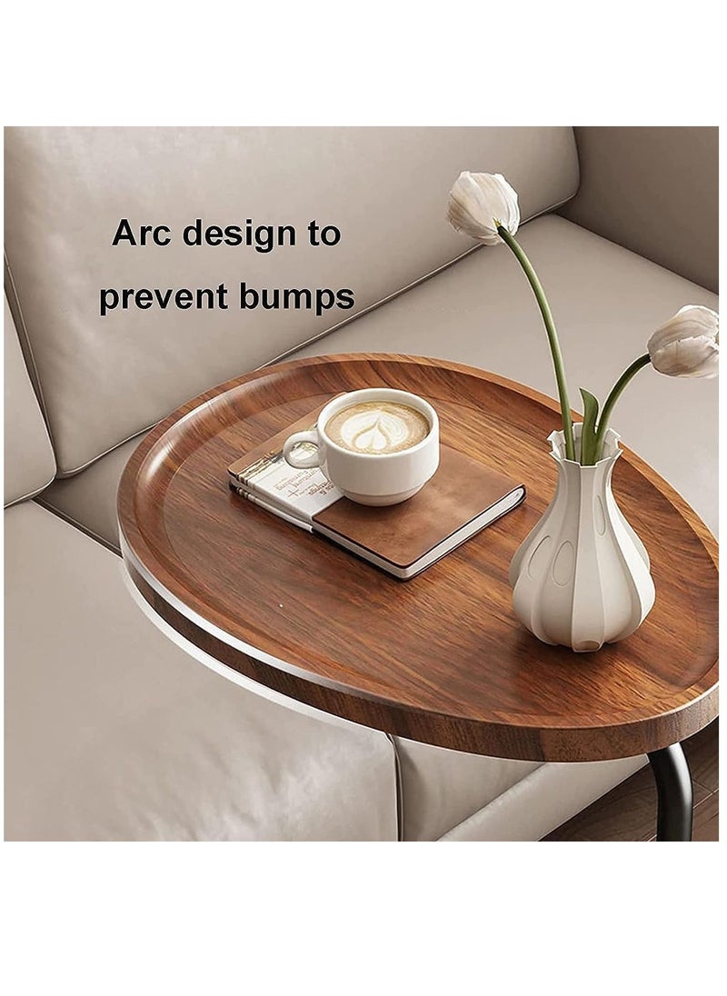 ALCOACH - table Modern and elegant design wooden coffee table small oval coffee table bedroom side tables simple coffee table small side table - Image 1