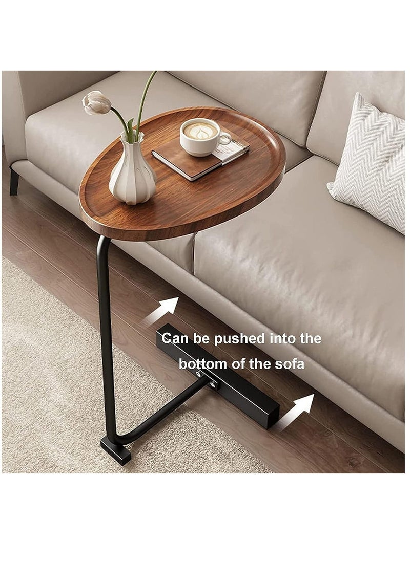 ALCOACH - table Modern and elegant design wooden coffee table small oval coffee table bedroom side tables simple coffee table small side table - Image 1