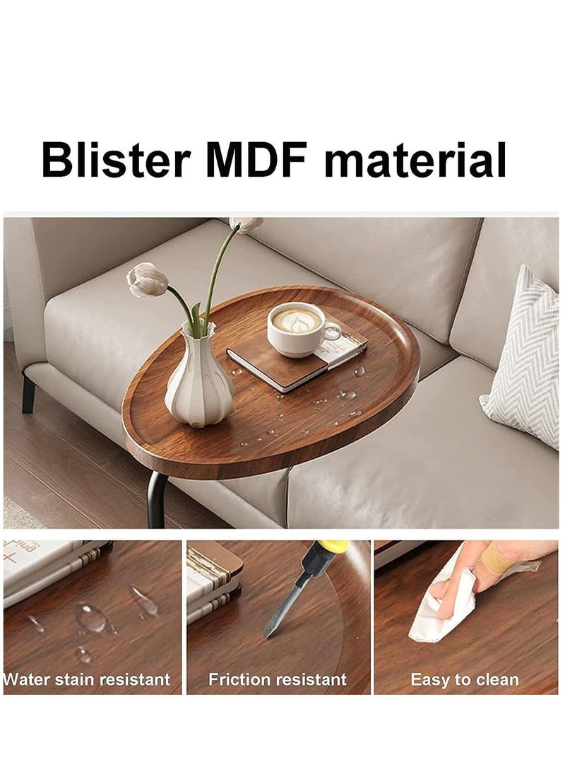 ALCOACH - table Modern and elegant design wooden coffee table small oval coffee table bedroom side tables simple coffee table small side table - Image 1
