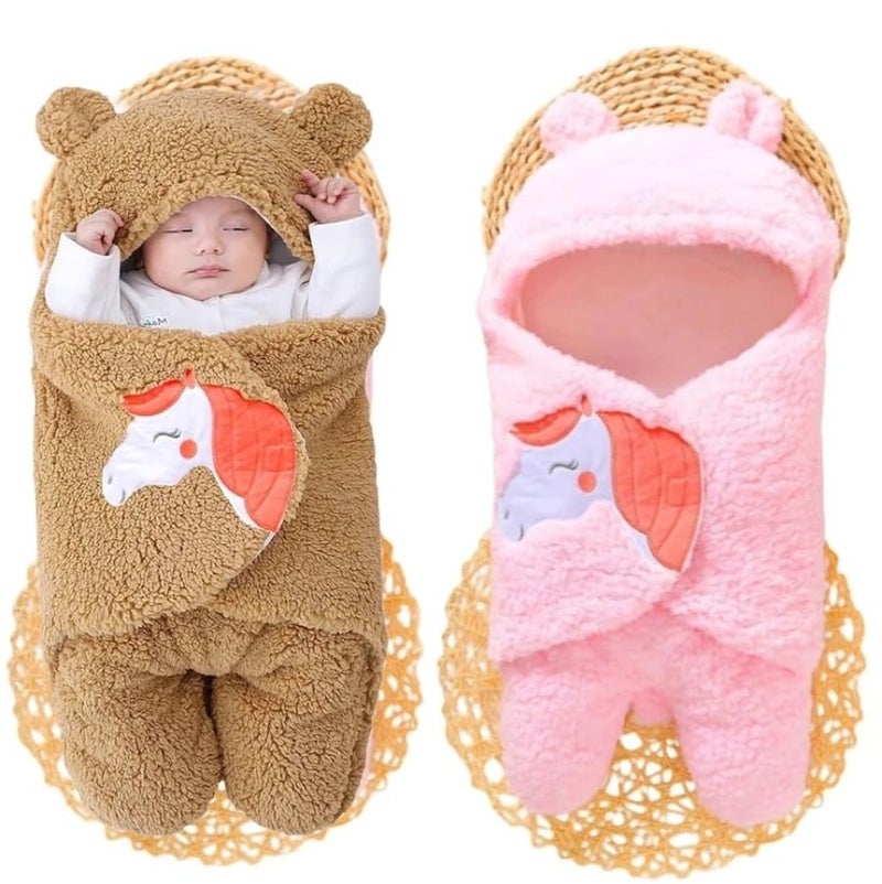 BRANDONN Baby Romper Jumpsuit Hooded Combo Pack of Clothes Set for Baby Boys & Girls Pack of 2, 3-9 Months - Image 1