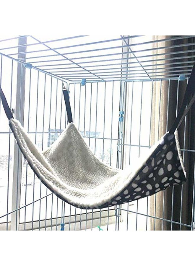 AKIRO Pet Cage Hammock, Pet Hanging Bed Round Dot Tower Zebra Leopard Pattern Warm Pet Hammock, Soft Plush Hanging Pet Cat Bed Mat Winter Warm Cotton for Kitten Cat Cage - Image 5