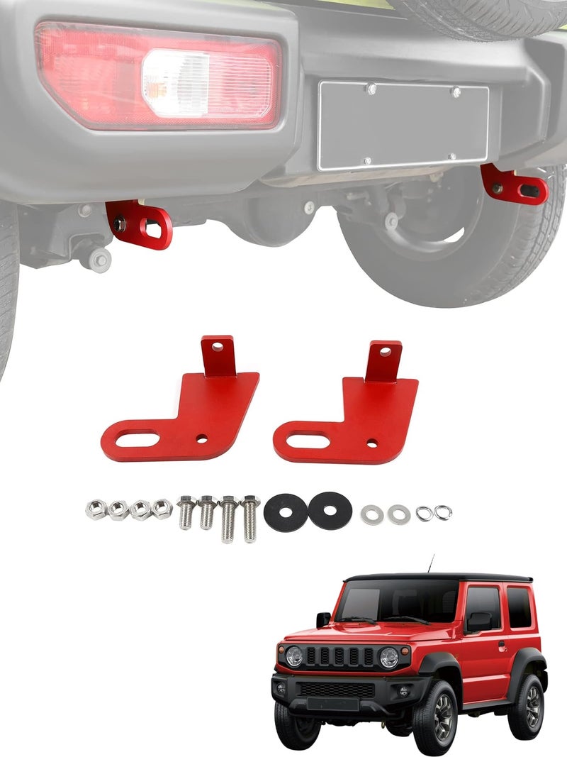 TRX AUTO Rear Red Bolt-On Tow Hook For Suzuki Jimny 2 Door & Suzuki Jimny 5 Door 2018 To 2025 | Suzuki Jimny 2025 Accessories | Bolt on, No Drilling required - Image 1