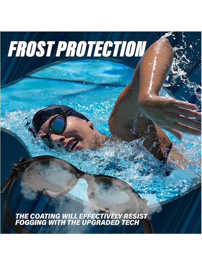 Generic Swim Goggles Cap Anti Fog Swimming with Clear Lens No Leak UV Protection Earplugs (White) - Image 5