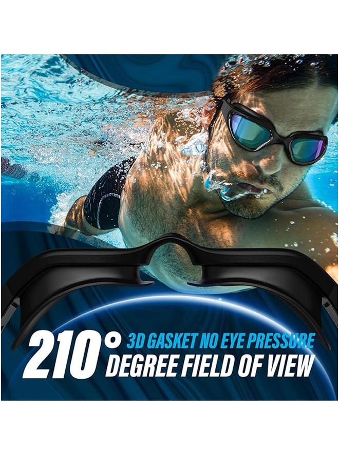 Generic Swim Goggles Cap Anti Fog Swimming with Clear Lens No Leak UV Protection Earplugs (White) - Image 2