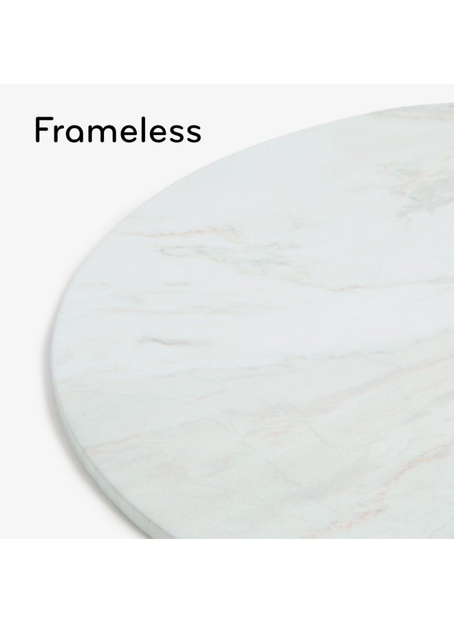 U Brands - Round Magnetic Marble Print Dry Erase Board, 12" Diameter, Frameless, Includes Magnet And Marker - Image 1
