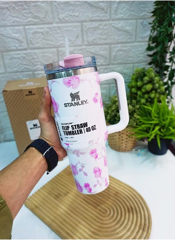 Stanley - Stanley Quencher H2.0 FlowState Stainless Steel 1200ml >flowery< - Image 1