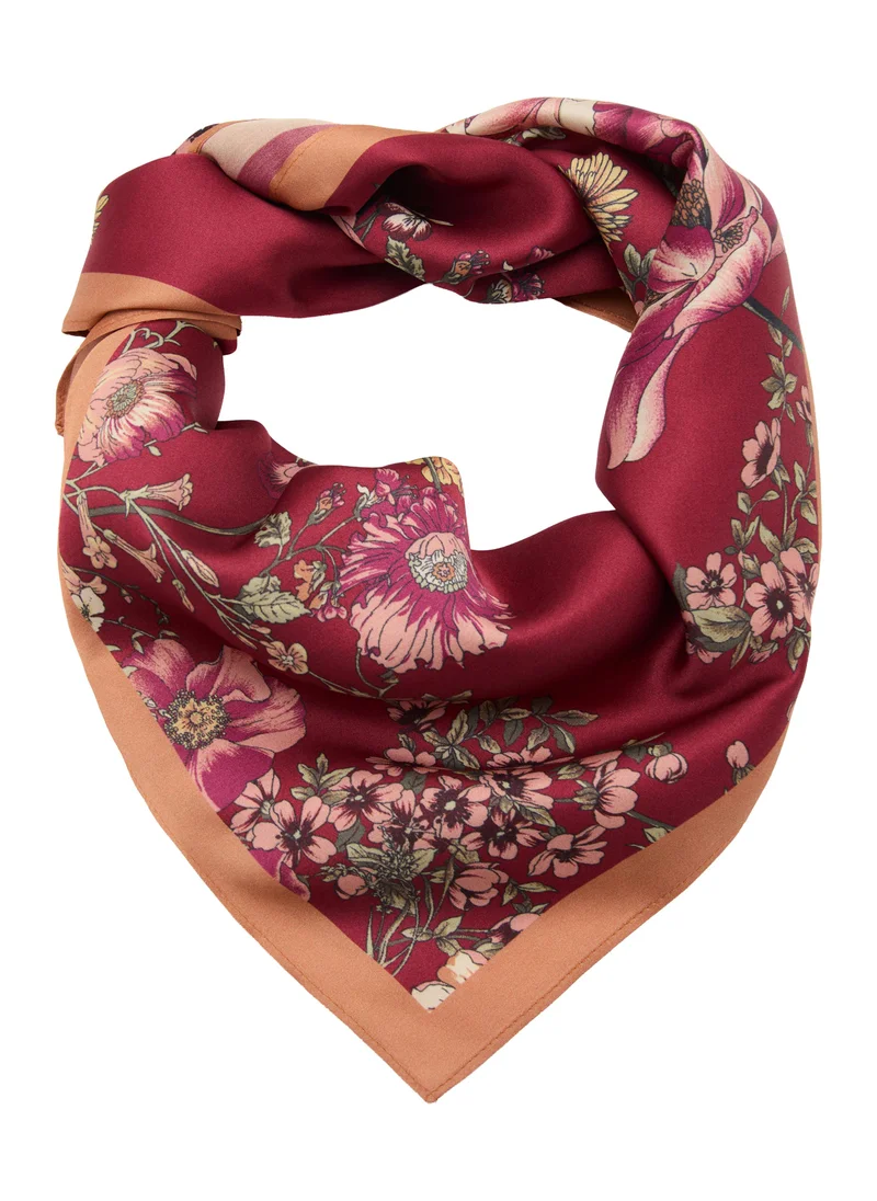 Mango 76-GRANATE Floral Print Scarf for Women | Best Price UAE