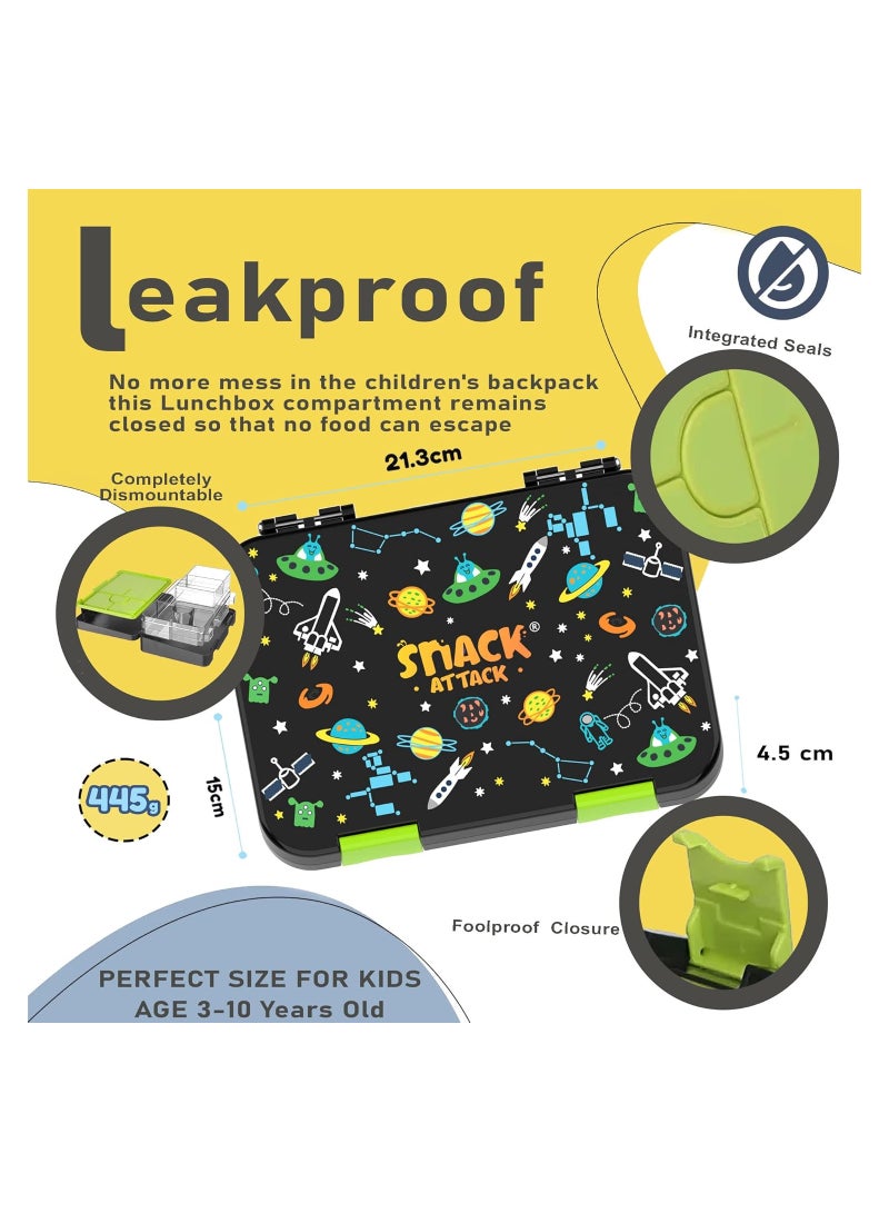 Snack attack صندوق غداء Snack Attack TM Bento للأطفال لون أسود منتصف الليل للأطفال| 4/6 مقارنة للتحويل - Image 2