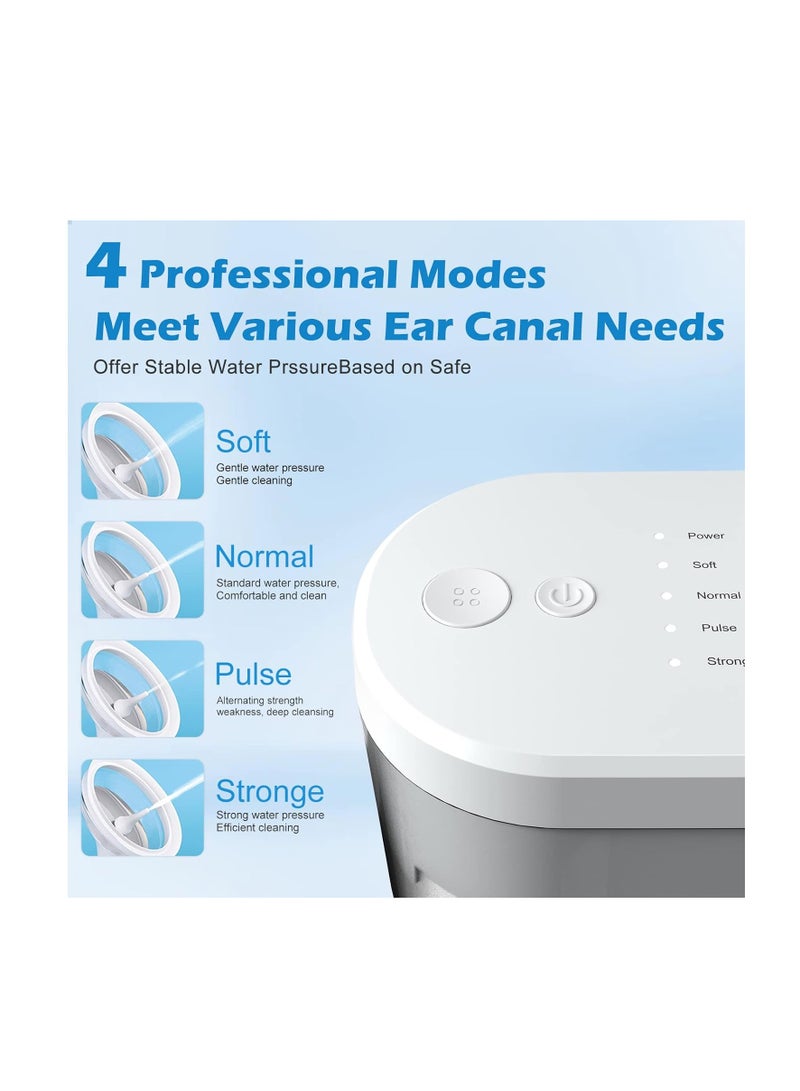 Ear Wax Removal Kit Electric Ear Cleaner Safe and Effective Ear Cleaning Kit with 4 Pressure Settings 2 Sink 3 Tips, Ear Wax Removal Tool for Adults Kids  Water Resistant USB Rechargeable - Image 2