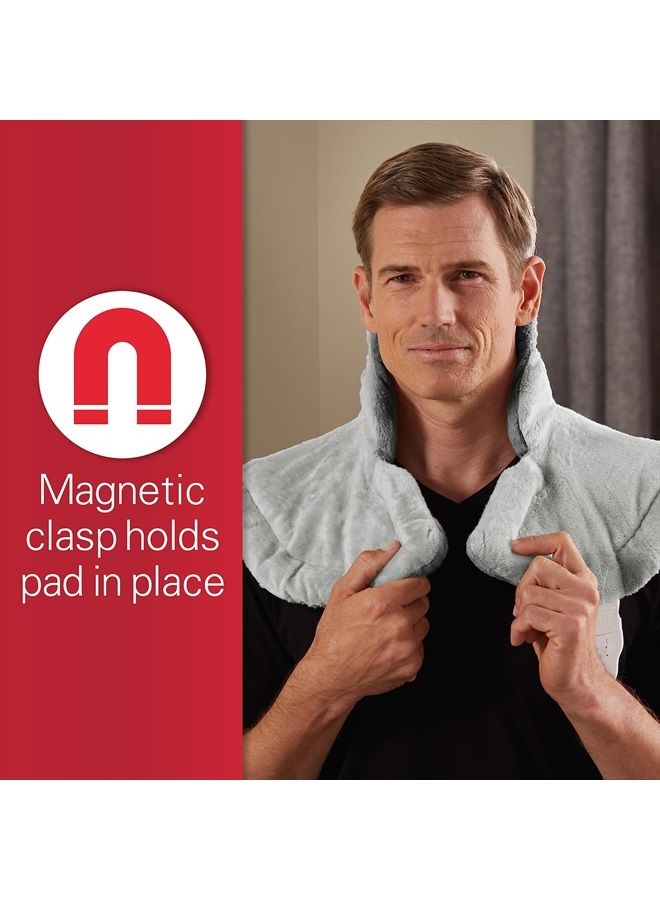 Sunbeam Heating Pad for Neck and Shoulder Pain Relief with Auto Shut Off and Moist Heating Option, 22 x 19", Grey - Image 4