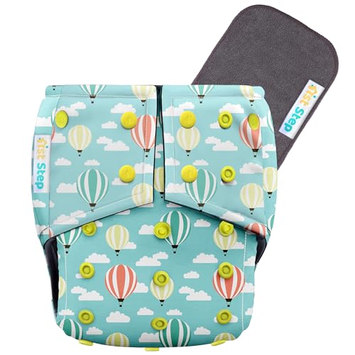 1st Step Reusable Baby Diaper Pants (5–18kg) | Washable Cloth Diaper with Bamboo Insert | 300+ Uses | Adjustable Fit with Snap Buttons | High Absorbency, Quick Dry, Leak-Proof & Stain Resistant - Image 1