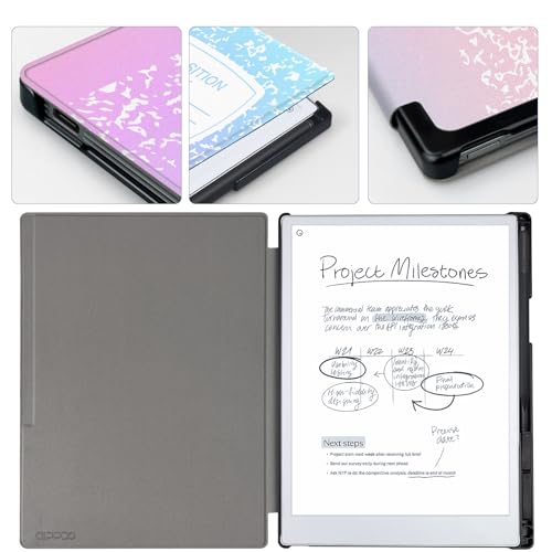 Aippdo Case for Remarkable Paper Pro Tablet 11.8" (Released in 2024), Hard Back Shell Protective Book Folio Cover with Built-in Pen Holder, with Auto Sleep/Wake Function. - Image 2