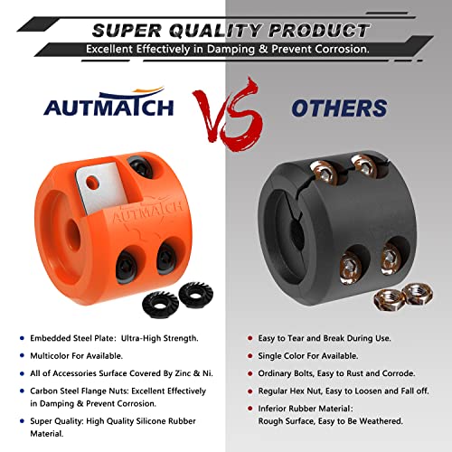 AUTMATCH Winch Cable Hook Stopper (2 Pack), Silicone Rubber Winch Stopper for Wire & Synthetic Rope, Winch Line ATV UTV, Shock Absorbent, Prevent Pulling Bounce and Abrasion, Orange - Image 5