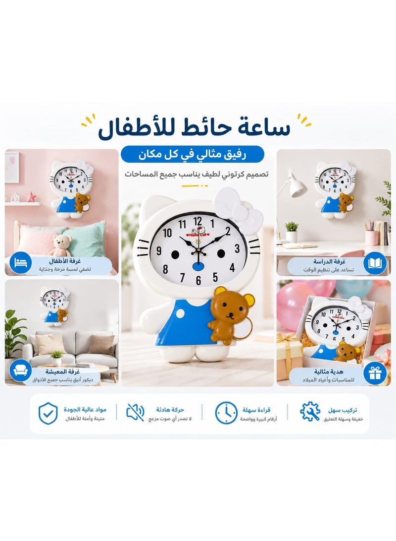 Wall Clock for Kids - Silent Non-Ticking Quartz Wall Clock for Children's Bedroom, Nursery, and Playroom, Large Easy-to-Read Numbers for Time Learning - Image 3