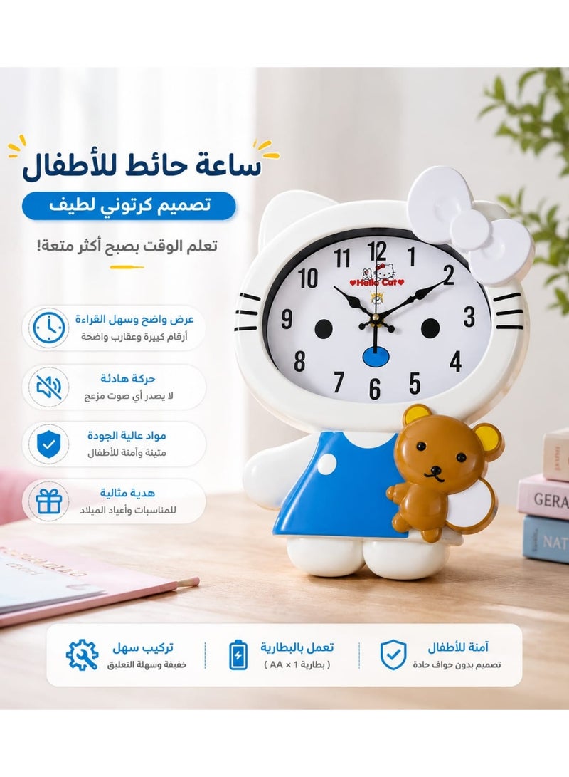 Wall Clock for Kids - Silent Non-Ticking Quartz Wall Clock for Children's Bedroom, Nursery, and Playroom, Large Easy-to-Read Numbers for Time Learning - Image 1