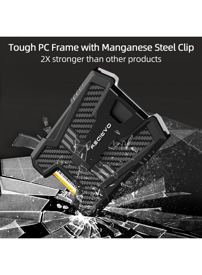 Oaridey Carbon Fiber Badge Holder/Id Card Holder/Portable Travel Wallet With Manganese Steel Clip Heavy Duty Vertical Clear Id Holder For Work Id Credit Cards - Image 4