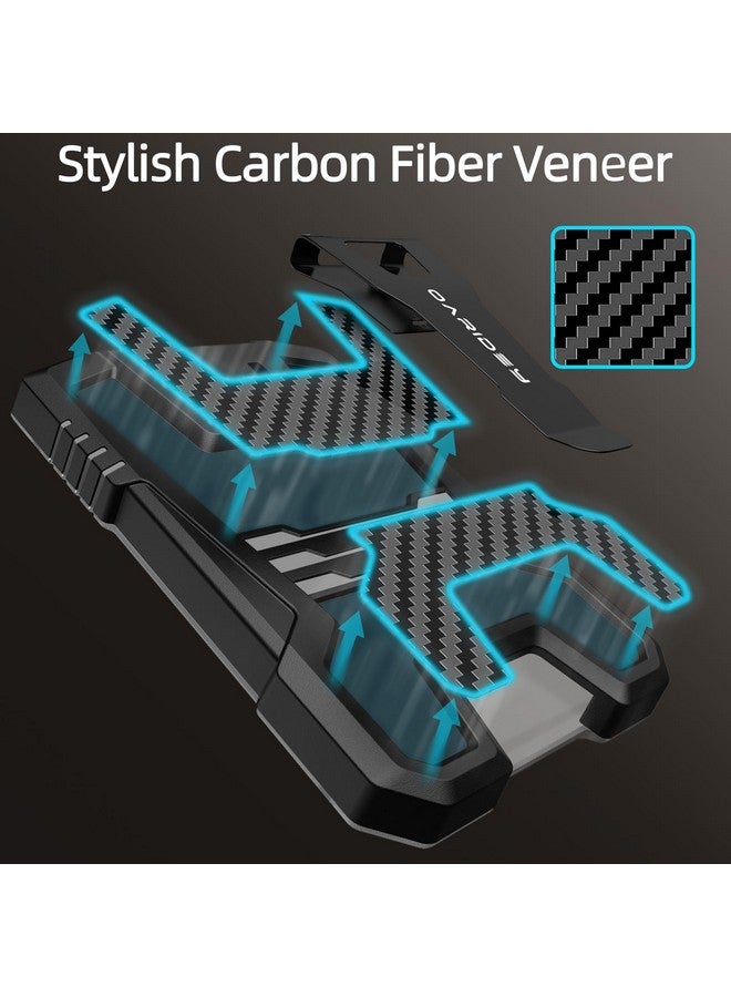 Oaridey Carbon Fiber Badge Holder/Id Card Holder/Portable Travel Wallet With Manganese Steel Clip Heavy Duty Vertical Clear Id Holder For Work Id Credit Cards - Image 5