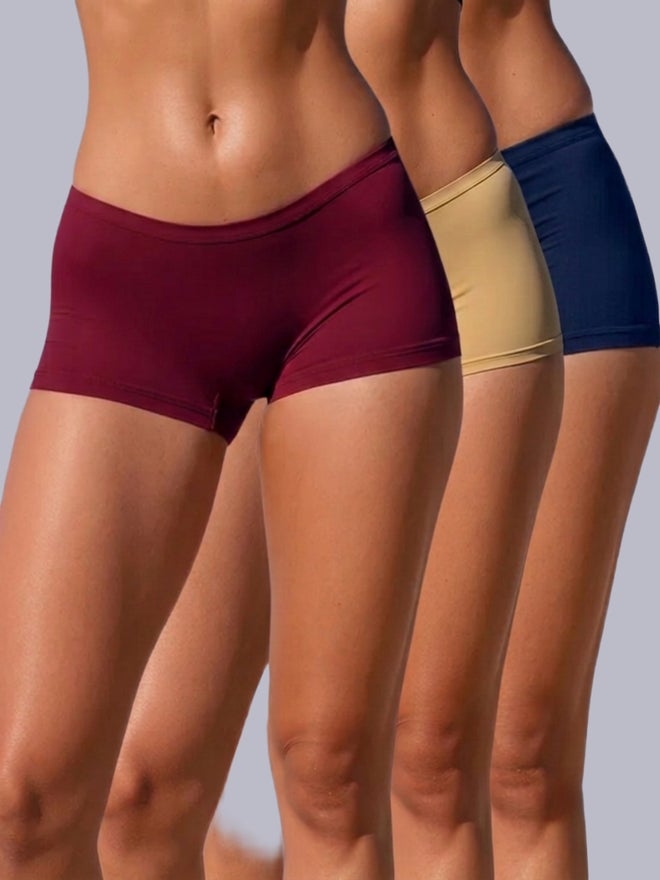 Eden Pack of 3 - Cotton Mid Rise Boyshorts - Image 1