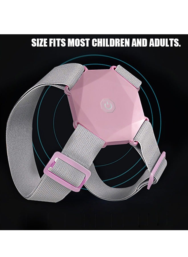 Generic Intelligent Induction Posture Corrector Back Braces 400mAh, Adjustable Nylon Vibration Remind Humpback Correction Belt, Upper Back Brace Belt Back Support Corset (Pink)  - Image 2