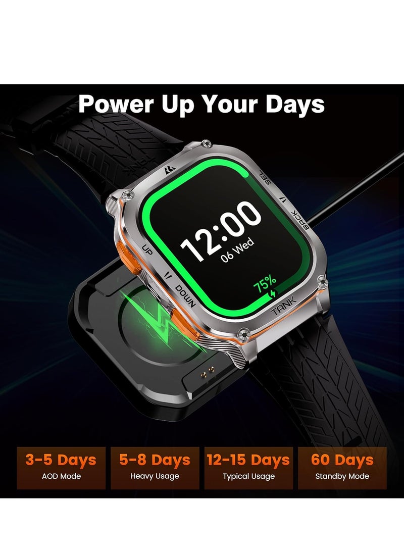 KOSPET Tank M3 Ultra Smart Watch with GPS, 50M Waterproof(silver) - Image 4